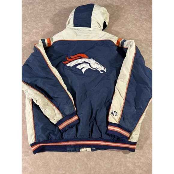 Vintage G III Apparel NFL Mens Quilted Windbreaker Jacket Denver Broncos L - Picture 2 of 14